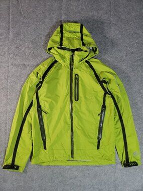Vintage Salomon ClimaPro Technical Shell Jacket Lime Green Black Small Raincoat